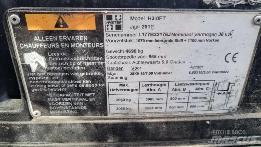 Hyster H 3.00 FT Περονοφόρα ανυψωτικά κλαρκ με φυσικό αέριο LPG