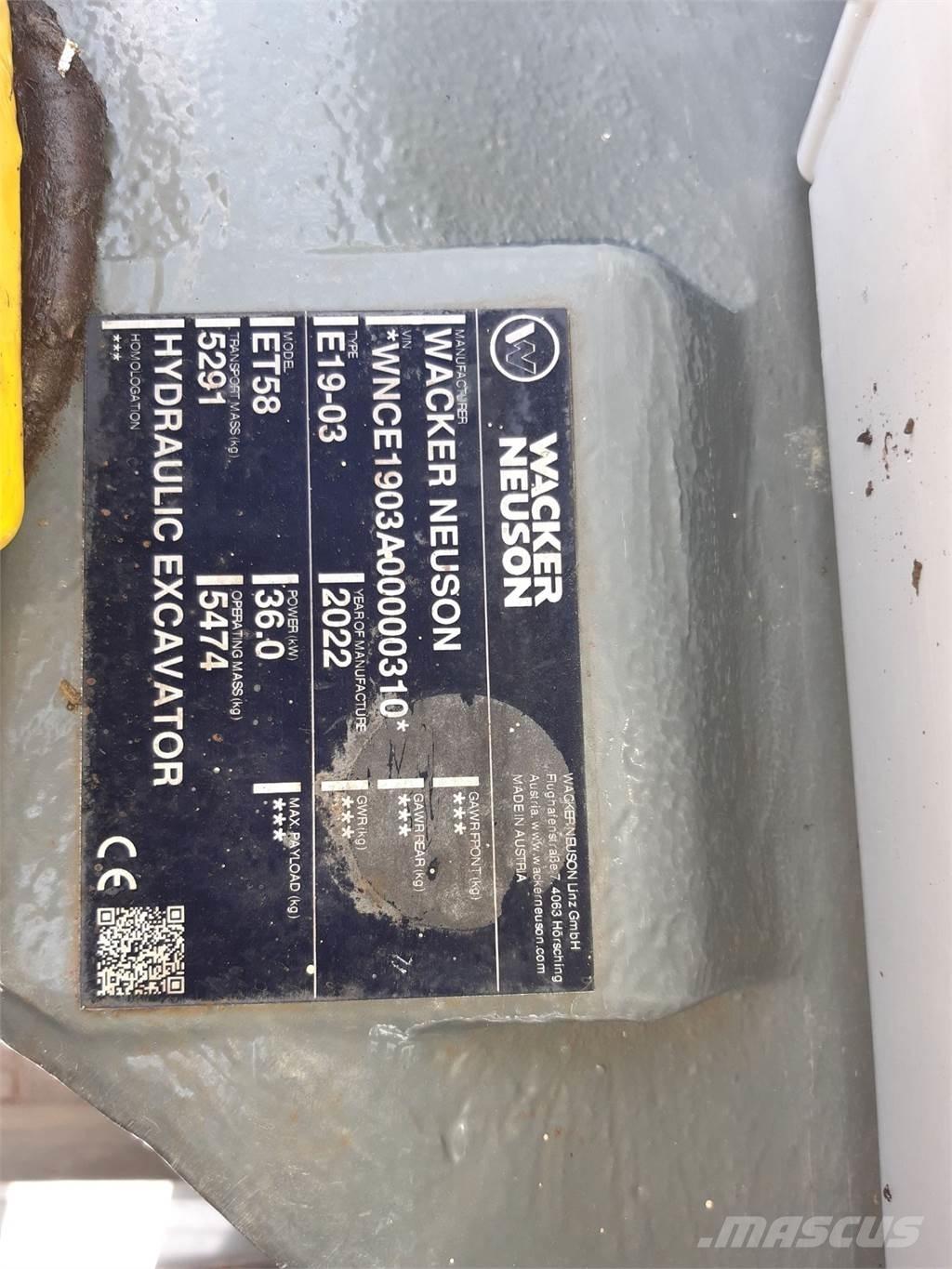Wacker Neuson ET58 Εκσκαφείς με ερπύστριες