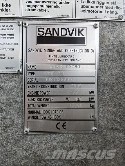 Sandvik DX780 Εξοπλισμός επιφανειακών γεωτρήσεων