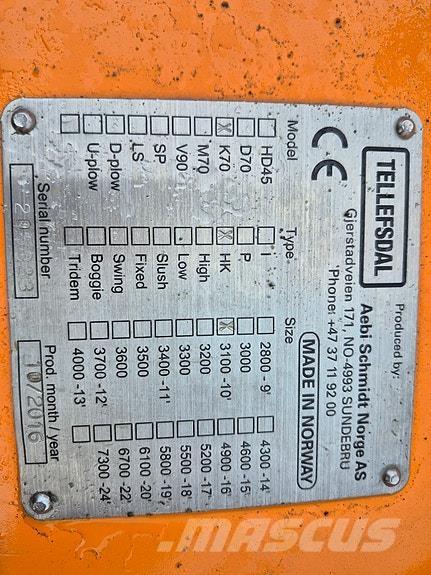 Tellefsdal K 70 Εκχιονιστήρες και χιονοδιώχτες