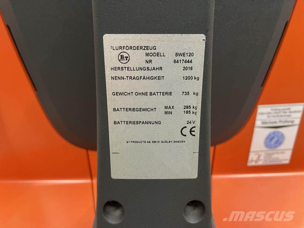 BT SWE 120 Παλετοφόρα πεζού χειριστή με ιστό
