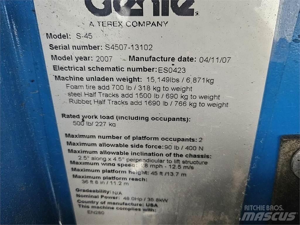 Genie S-45 Ανυψωτήρες με τηλεσκοπικό βραχίονα
