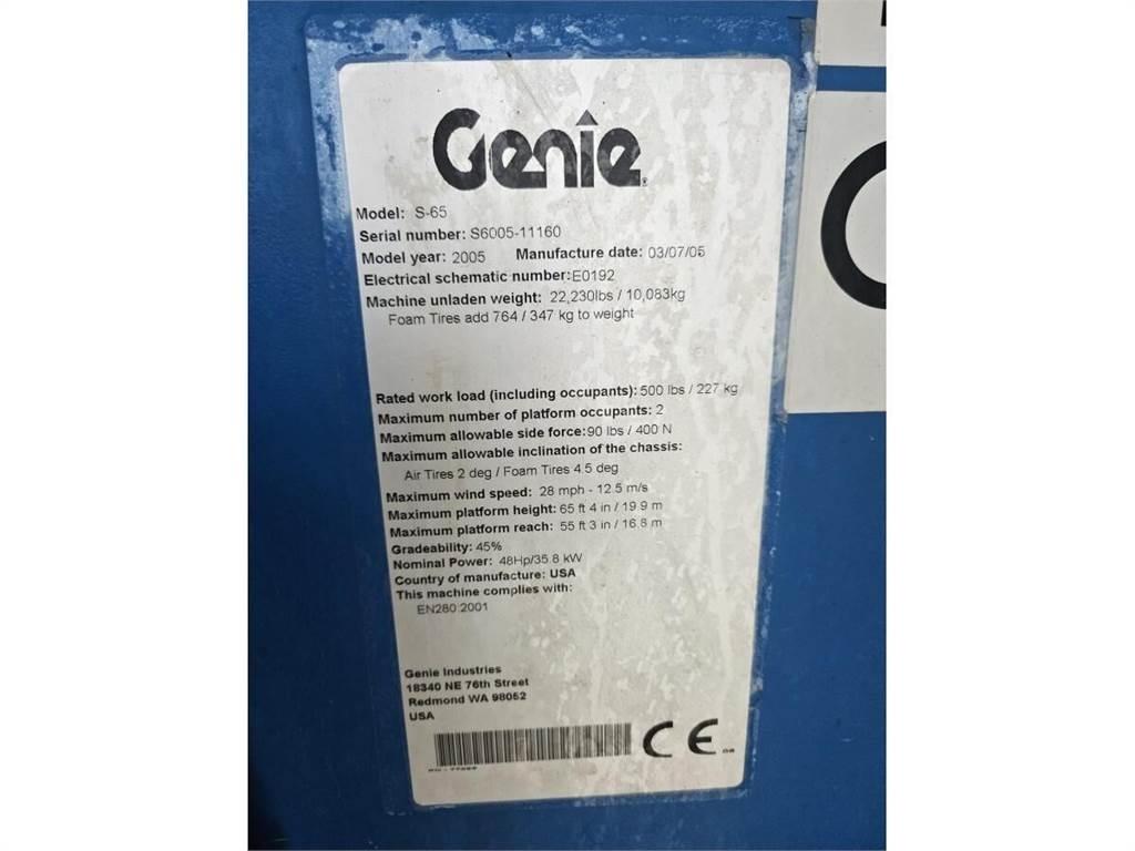 Genie S-65 Ανυψωτήρες με τηλεσκοπικό βραχίονα