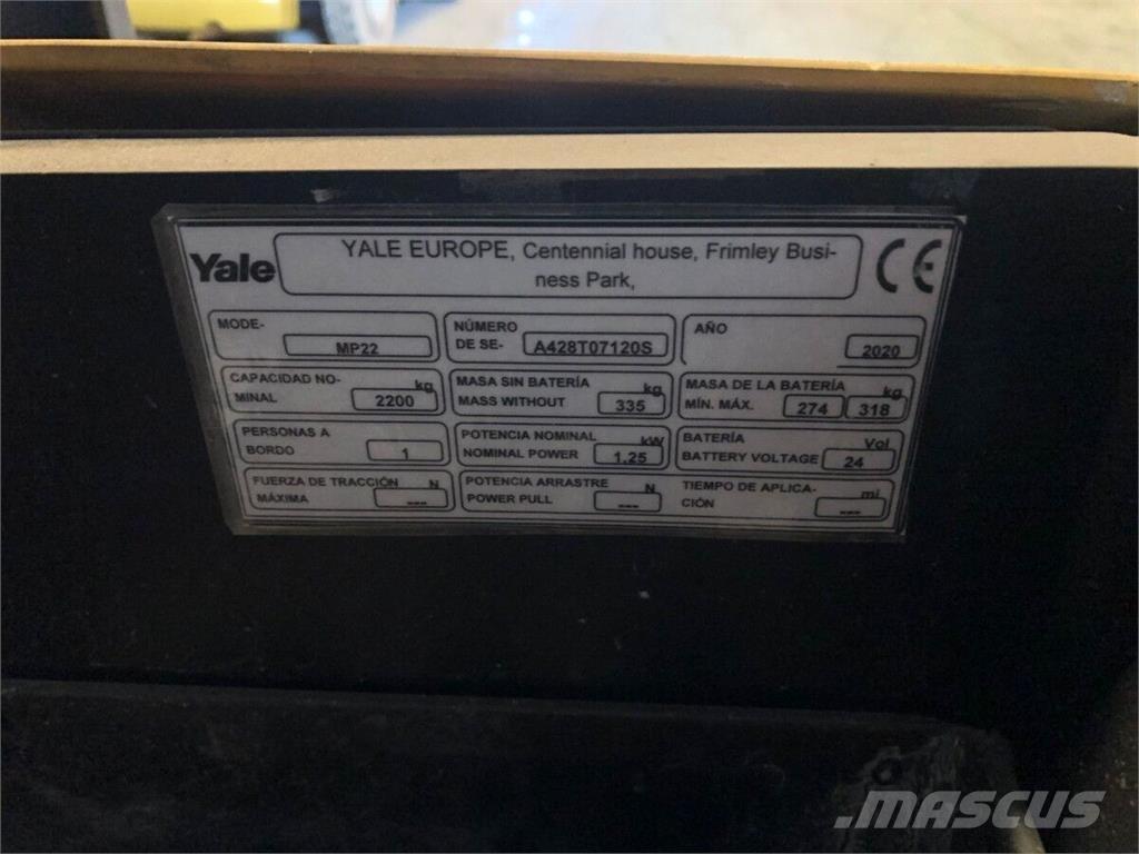 Yale MP22 Χειρισμός Υλικών - Άλλα