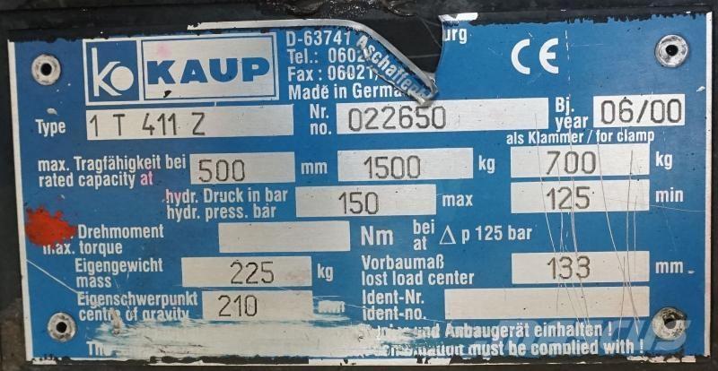 Kaup 1T411Z Λοιπά προσαρτούμενα εξαρτήματα και κατασκευαστικά στοιχεία