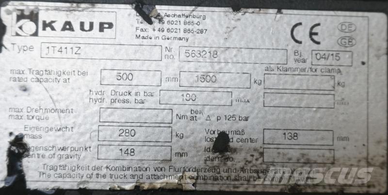 Kaup 1T411Z Λοιπά προσαρτούμενα εξαρτήματα και κατασκευαστικά στοιχεία