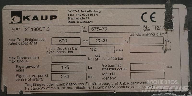 Kaup 2T180CT.3 Δικράνες