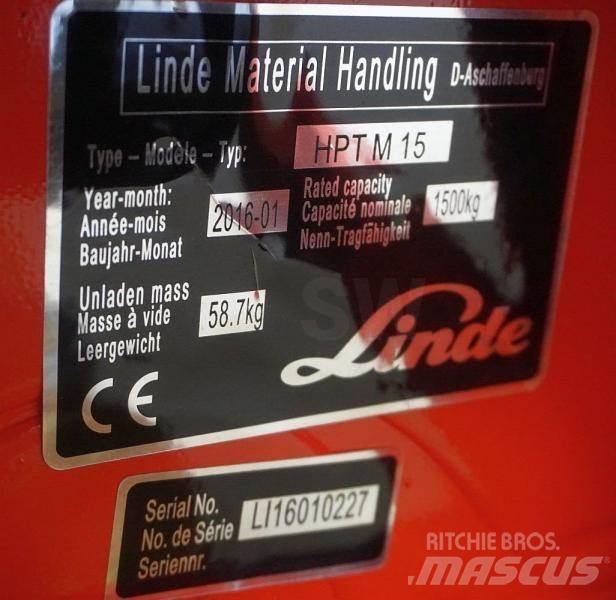Linde HPT M 15 Χειροκίνητο ανυψωτικό αμαξίδιο