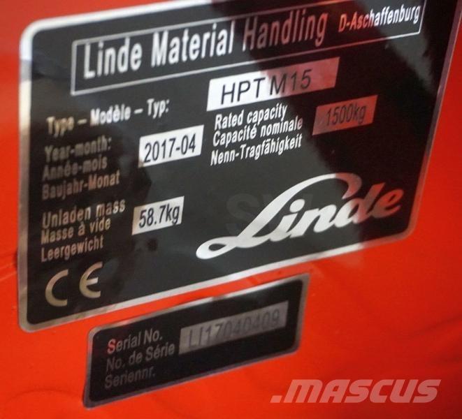 Linde HPT M 15 Χειροκίνητο ανυψωτικό αμαξίδιο