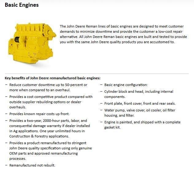 John Deere 6466T Κινητήρες