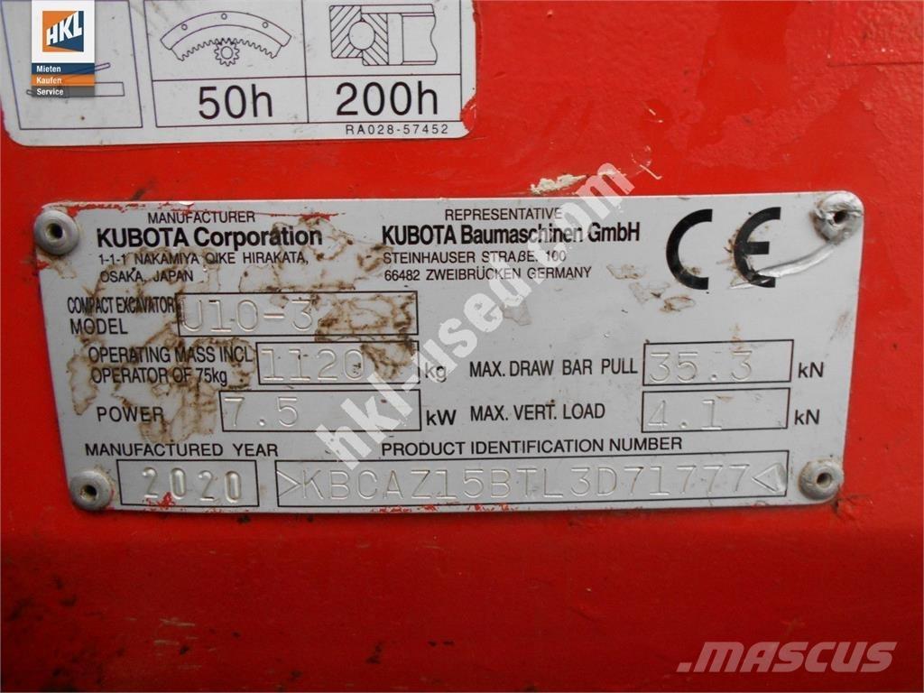 Kubota U 10-3 Εκσκαφάκι (διαβολάκι) < 7t