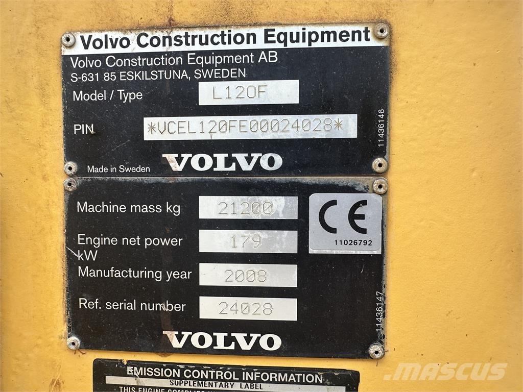 Volvo L120F Φορτωτές με λάστιχα (Τροχοφόροι)