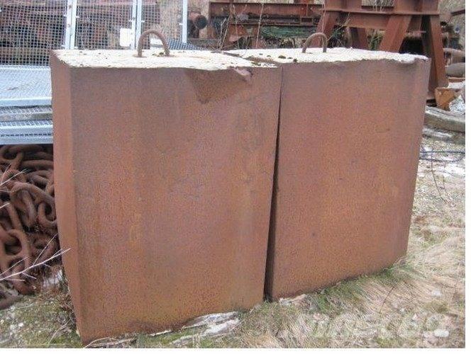  Ballastvægte 4 stk. - 2300 kg Εξαρτήματα και εξοπλισμός για γερανούς