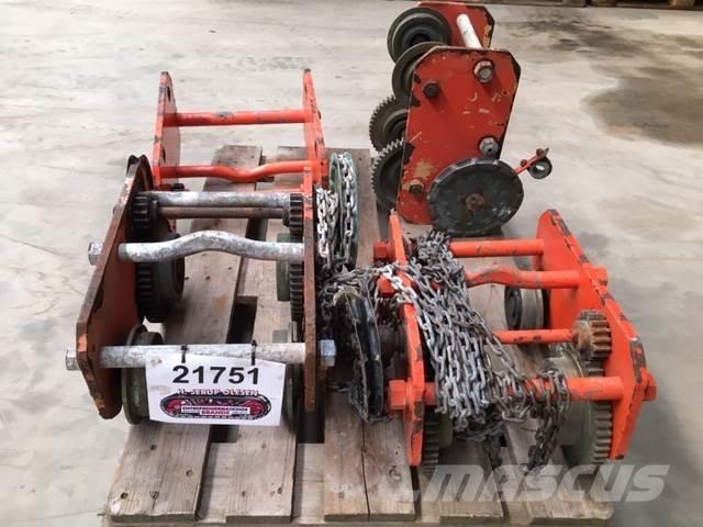  Kran løbekatte - 3 stk. Εξαρτήματα και εξοπλισμός για γερανούς