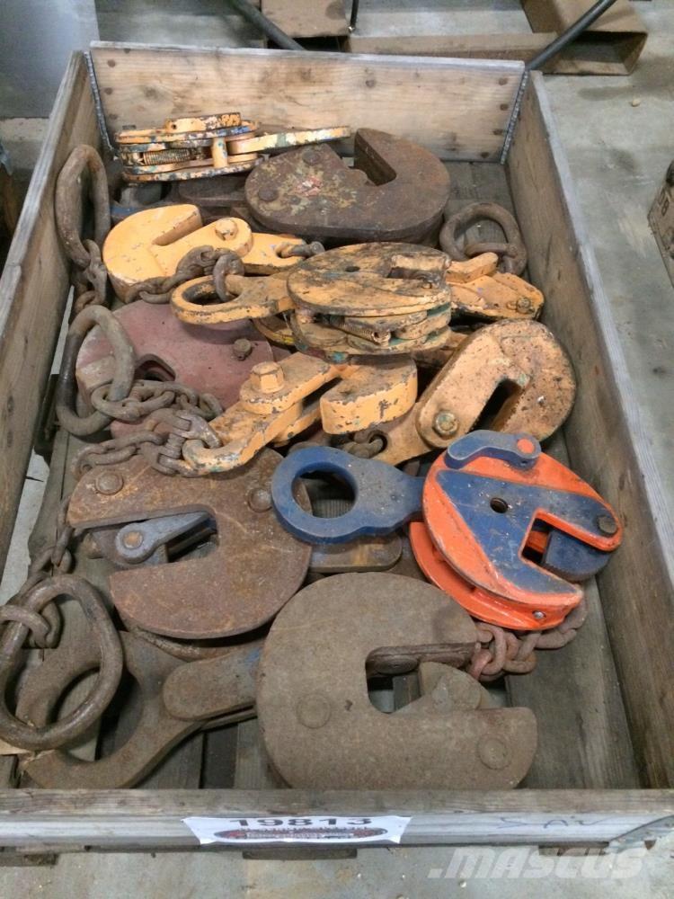  Pladeklør, diverse 1 palle Εξαρτήματα και εξοπλισμός για γερανούς