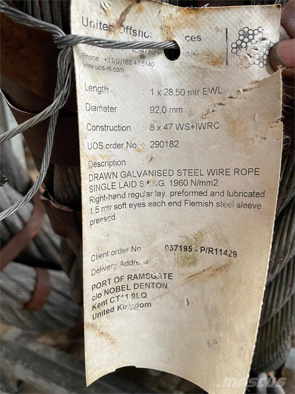  Wirestroppe - 2 stk. Εξαρτήματα και εξοπλισμός για γερανούς