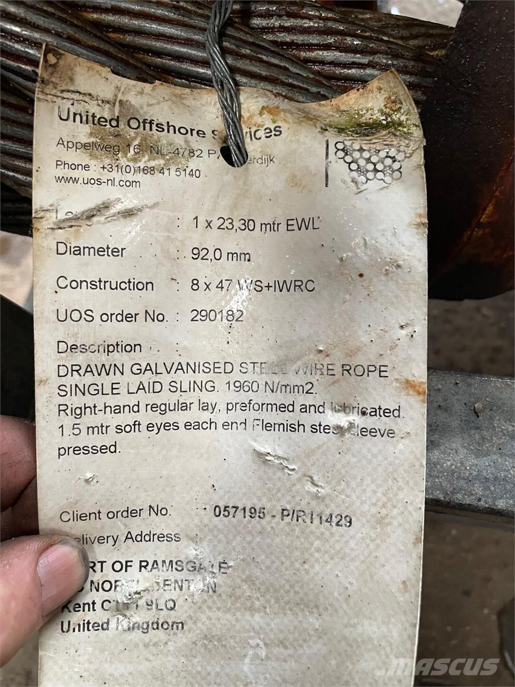  Wirestroppe - 2 stk. Εξαρτήματα και εξοπλισμός για γερανούς