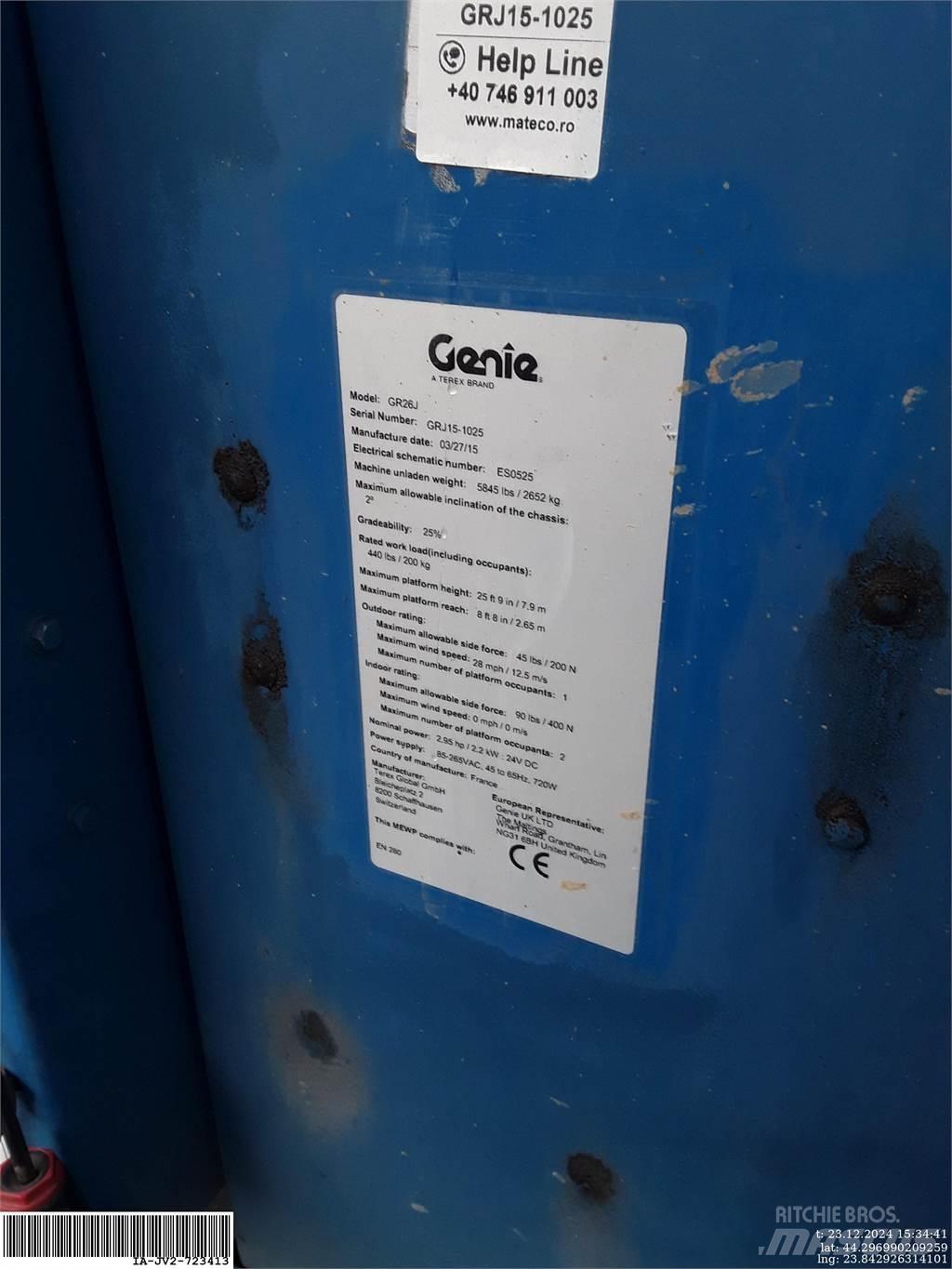 Genie GR26J Ανυψωτήρες με κατακόρυφους πυλώνες