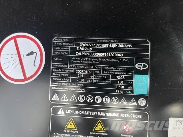 EP EFXZ301 Ηλεκτρικά περονοφόρα ανυψωτικά κλαρκ