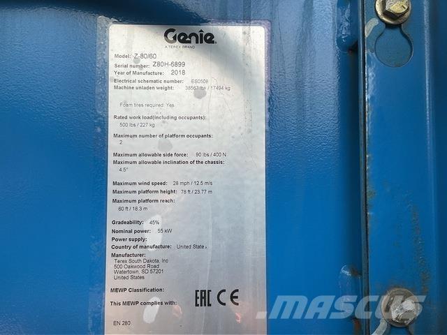 Genie Z80/60 Ανυψωτήρες με αρθρωτό βραχίονα