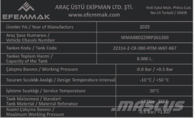 MAN TGM18.250 Βυτία νερού