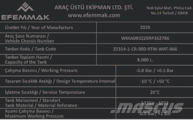 MAN TGM18.250 Βυτία νερού