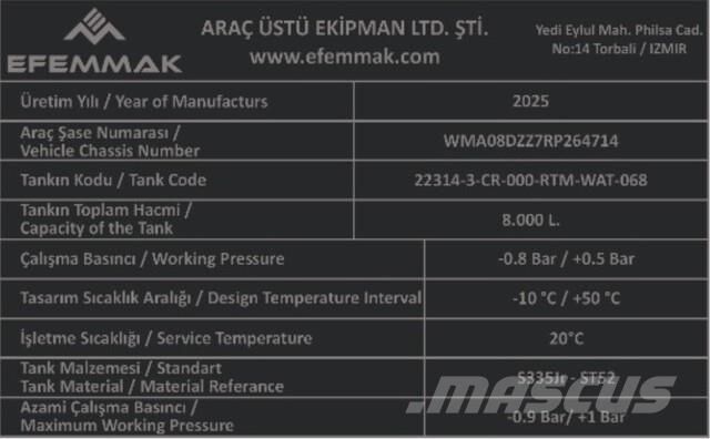 MAN TGM18.250 Βυτία νερού