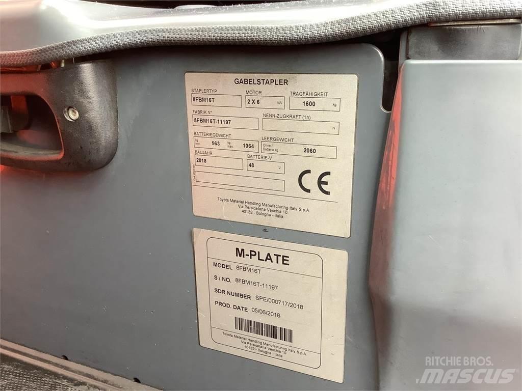 Toyota 8FBM16T Ηλεκτρικά περονοφόρα ανυψωτικά κλαρκ