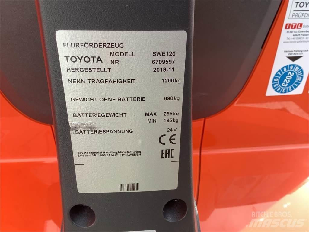 Toyota SWE120 Παλετοφόρα πεζού χειριστή με ιστό
