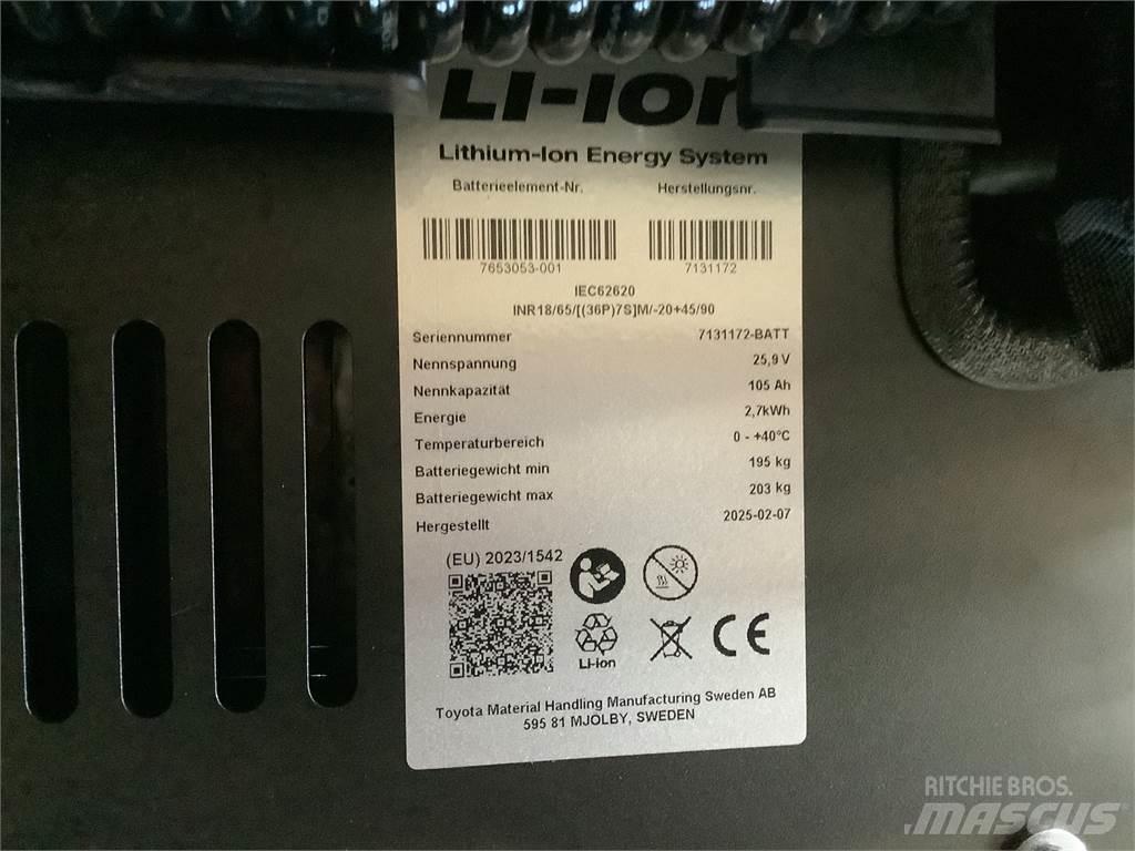 Toyota SWE120L Παλετοφόρα πεζού χειριστή με ιστό