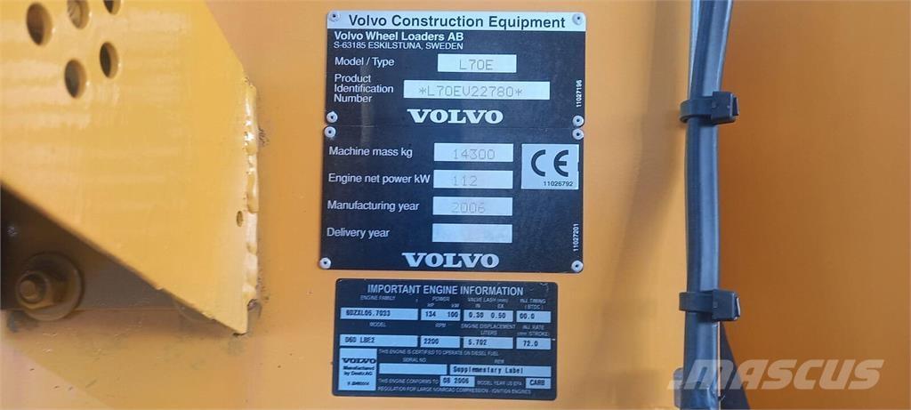 Volvo L70E Φορτωτές με λάστιχα (Τροχοφόροι)