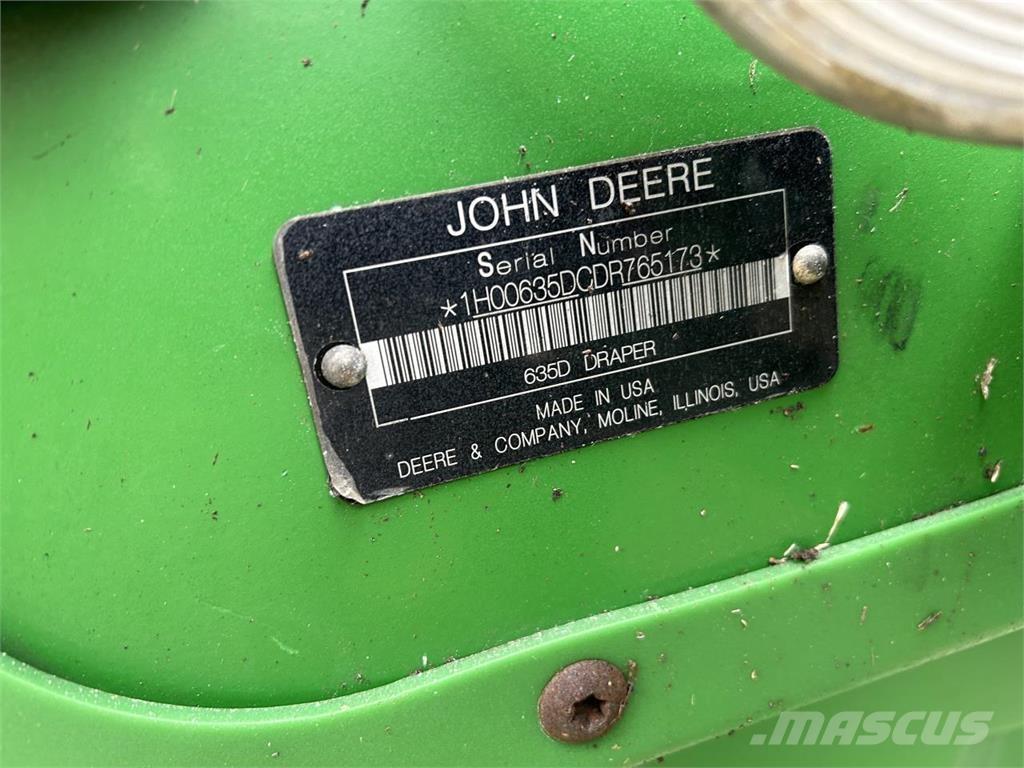 John Deere 635D Κεφαλές θεριζοαλωνιστικών μηχανών