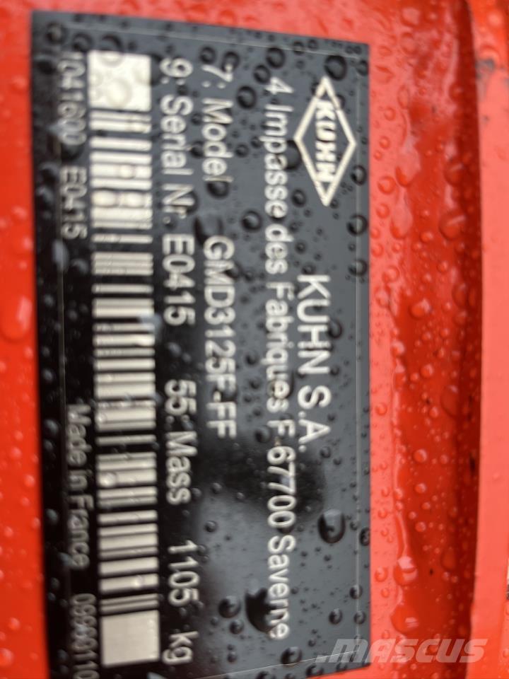 Kuhn GMD 3125 F Θεριστικές-χορτοκοπτικές μηχανές