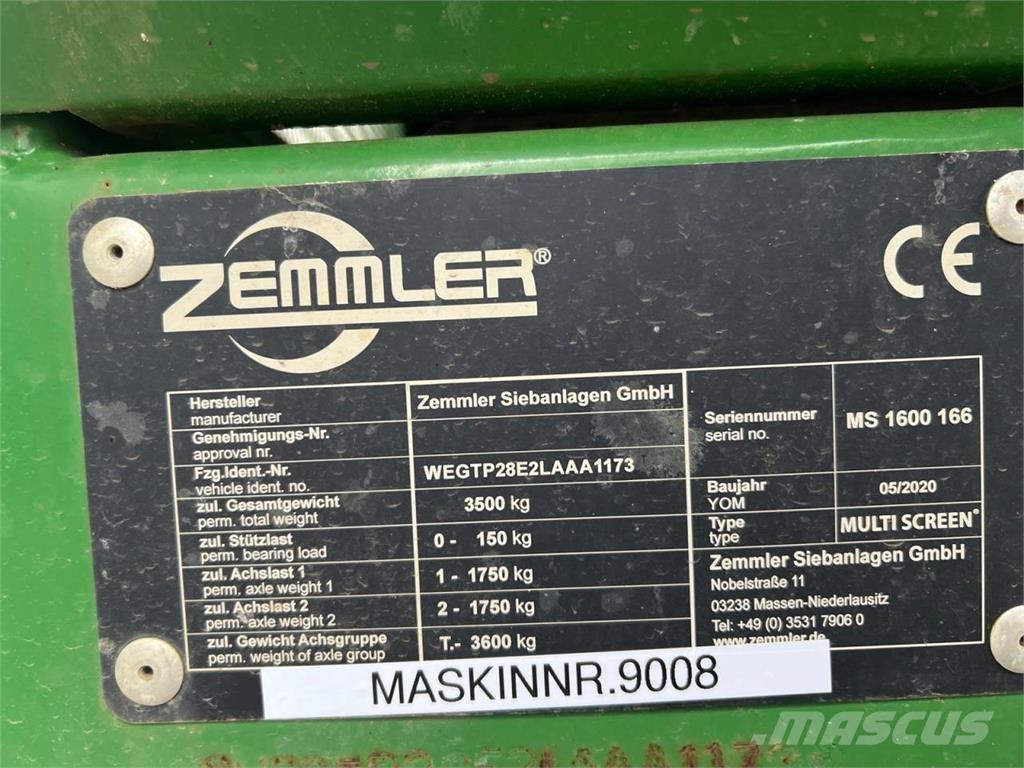 Zemmler MS1600 Εξοπλισμός διαλογής αποβλήτων
