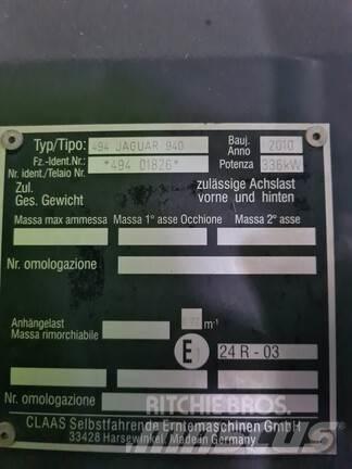 CLAAS JAGUAR 940 Ενσιρωκοπτικές μηχανές