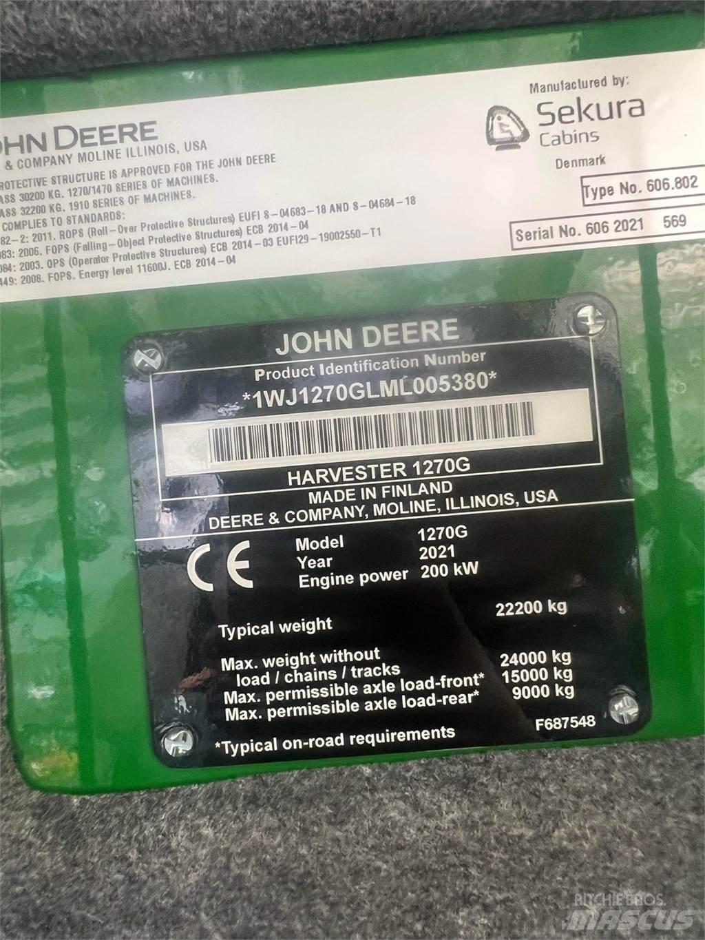 John Deere 1270G Θεριζοαλωνιστικές μηχανές