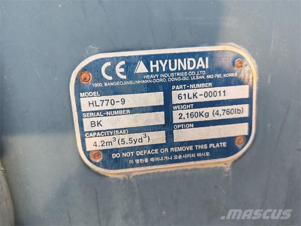 Hyundai HL770-9A Φορτωτές με λάστιχα (Τροχοφόροι)
