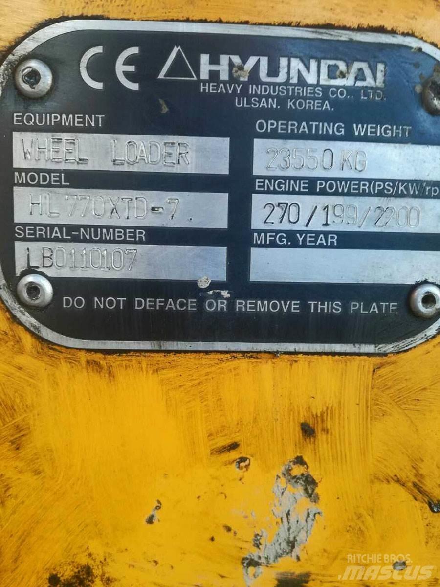 Hyundai HL770XTD-7 Φορτωτές με λάστιχα (Τροχοφόροι)