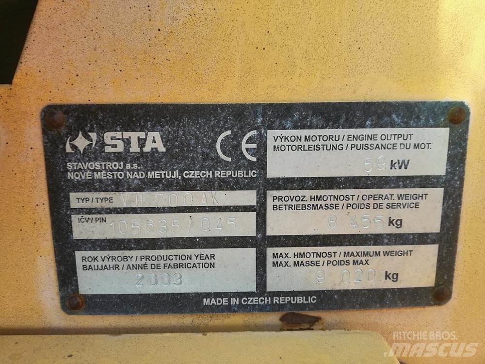 Stavostroj STA VH 700 AK Οδοστρωτήρες διπλού κυλίνδρου