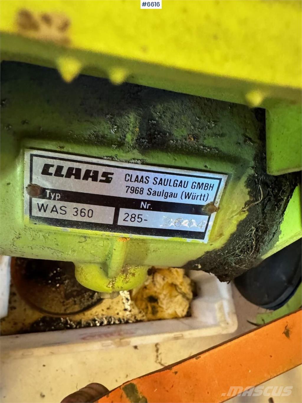 CLAAS WAS 360 Λοιπός εξοπλισμός συγκομιδής