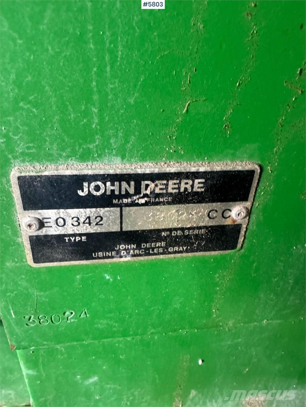 John Deere 342 Λοιπός εξοπλισμός συγκομιδής