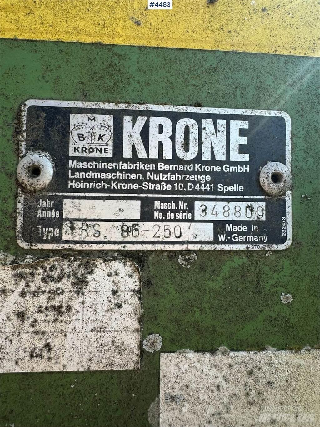 Krone TRS 86 Άλλες μηχανές οργώματος και εξαρτήματα