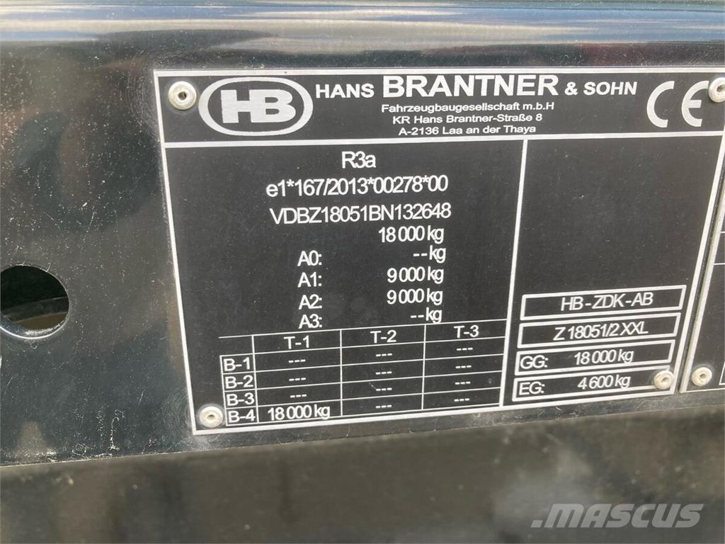 Brantner Z18051/2X Ανατρεπόμενες ρυμούλκες