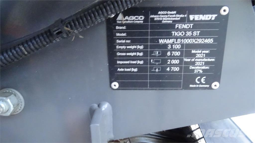 Fendt Tigo Ρυμούλκα με διάταξη αυτοφόρτωσης