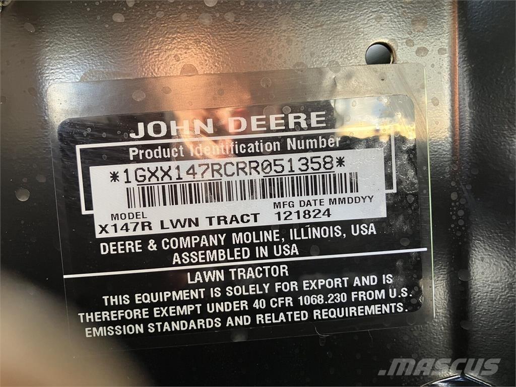 John Deere X 147R Άλλα μηχανήματα φροντίδας εδάφους