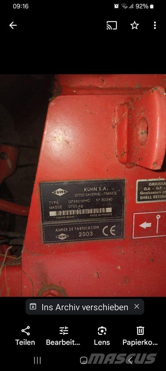 Kuhn GF 5801 MHO Τσουγκράνες και χορτοξηραντικές μηχανές