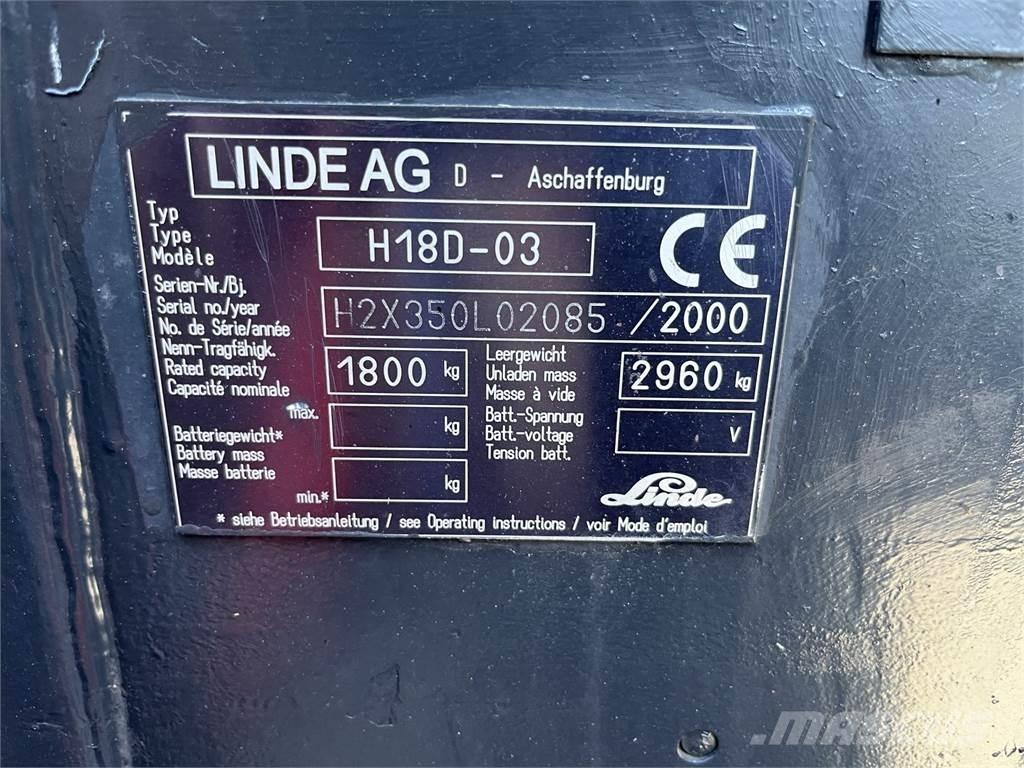 Linde H 18 D Περονοφόρα ανυψωτικά κλαρκ - άλλα