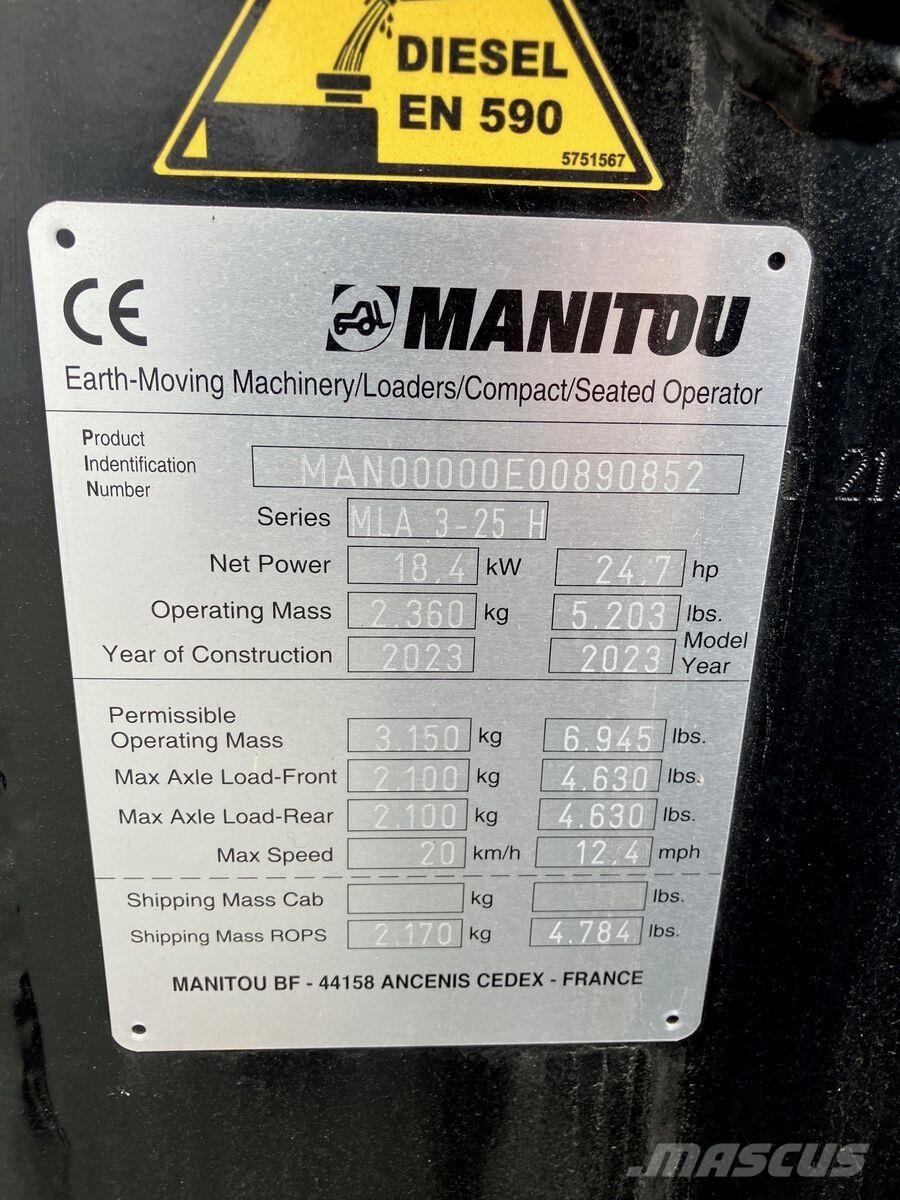 Manitou MLA 3-25 Εμπρόσθιοι φορτωτές και σκαπτικά