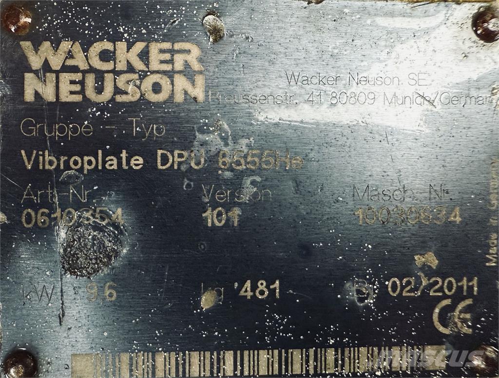 Wacker DPU 6055 Κατασκευές - Άλλα