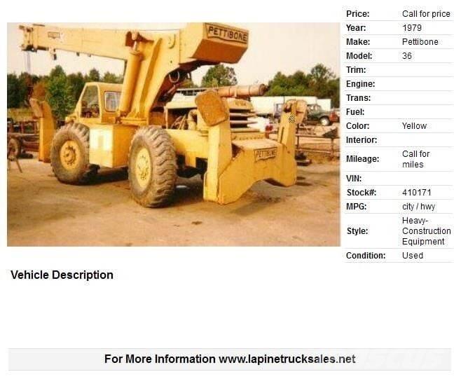 Pettibone 36 Γερανοί ανώμαλου εδάφους